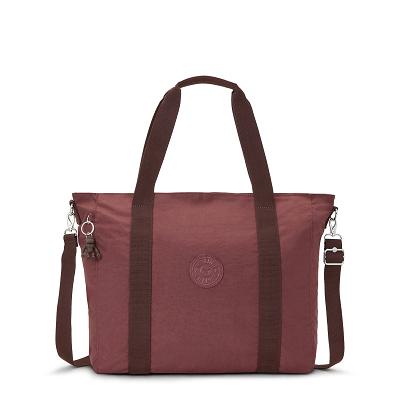 Kipling Asseni Tote Bags Dark Red | USE3142KI