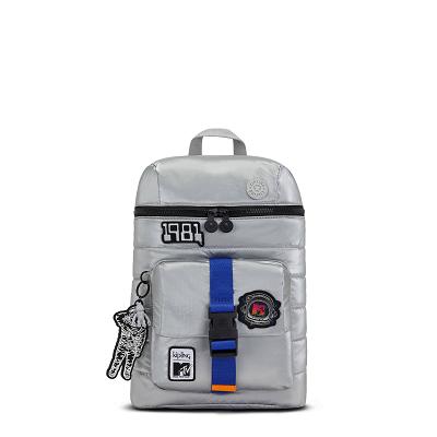 Kipling Bosko Metallic Backpacks Silver | USS3021KI