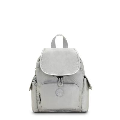 Kipling City Pack Mini Metallic Backpacks Silver | USF3075KI