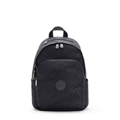 Kipling Delia Fashion Backpacks Black Camo | USK2871KI