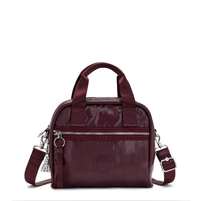 Kipling Hadya Shoulder Bags Burgundy Metal | USY3015KI