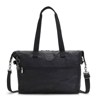 Kipling Ilia Tote Bags Black Camo | USU2418KI