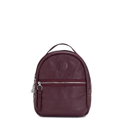 Kipling Kae Fashion Backpacks Burgundy Metal | USY3067KI