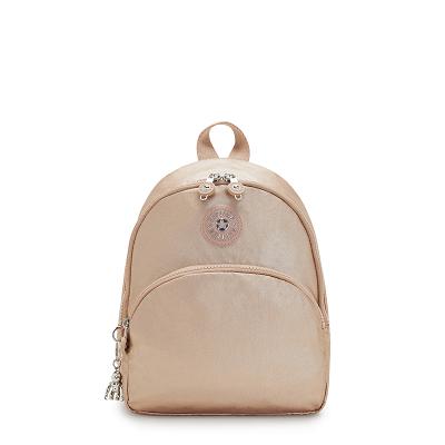 Kipling Paola Metallic Backpacks Gold Metal | USX3264KI