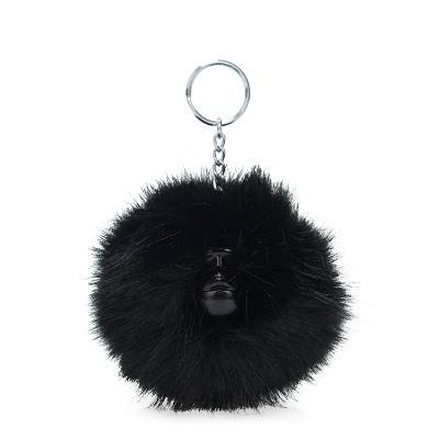 Kipling Pompom Monkey Keychains Black | USS2579KI